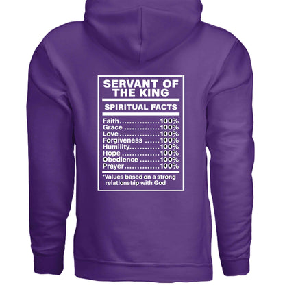 Servant Of The King Spiritual Facts Unisex Christian Pullover Hooded Sweatshirt - ClaimedbyGodDesigns