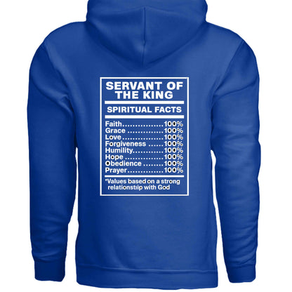 Servant Of The King Spiritual Facts Unisex Christian Pullover Hooded Sweatshirt - ClaimedbyGodDesigns
