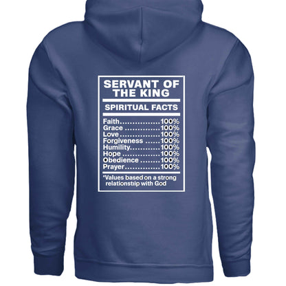 Servant Of The King Spiritual Facts Unisex Christian Pullover Hooded Sweatshirt - ClaimedbyGodDesigns