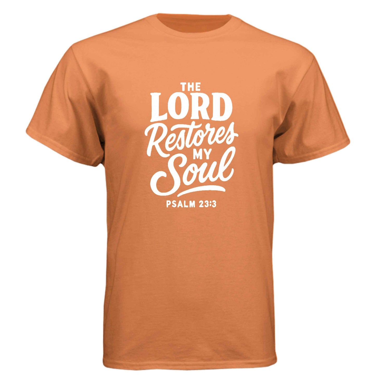 Psalm 23:3 The Lord Restores My Soul Men’s Christian T-Shirt - ClaimedbyGodDesigns