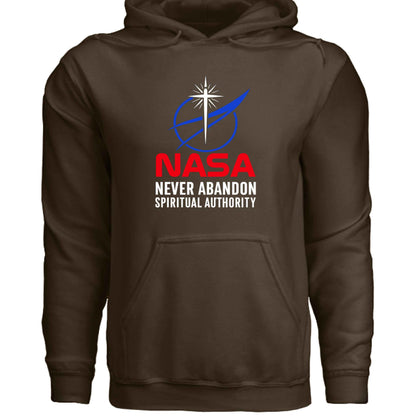 Faith Hoodie – “Never Abandon Spiritual Authority” (Space - Inspired Parody) - ClaimedbyGodDesigns