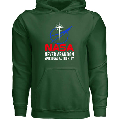 Faith Hoodie – “Never Abandon Spiritual Authority” (Space - Inspired Parody) - ClaimedbyGodDesigns