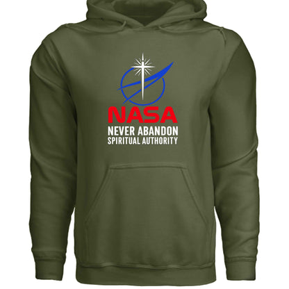 Faith Hoodie – “Never Abandon Spiritual Authority” (Space - Inspired Parody) - ClaimedbyGodDesigns