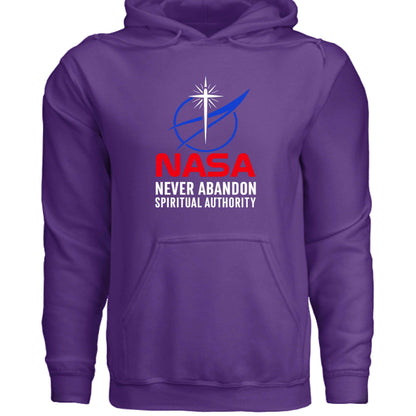 Faith Hoodie – “Never Abandon Spiritual Authority” (Space - Inspired Parody) - ClaimedbyGodDesigns