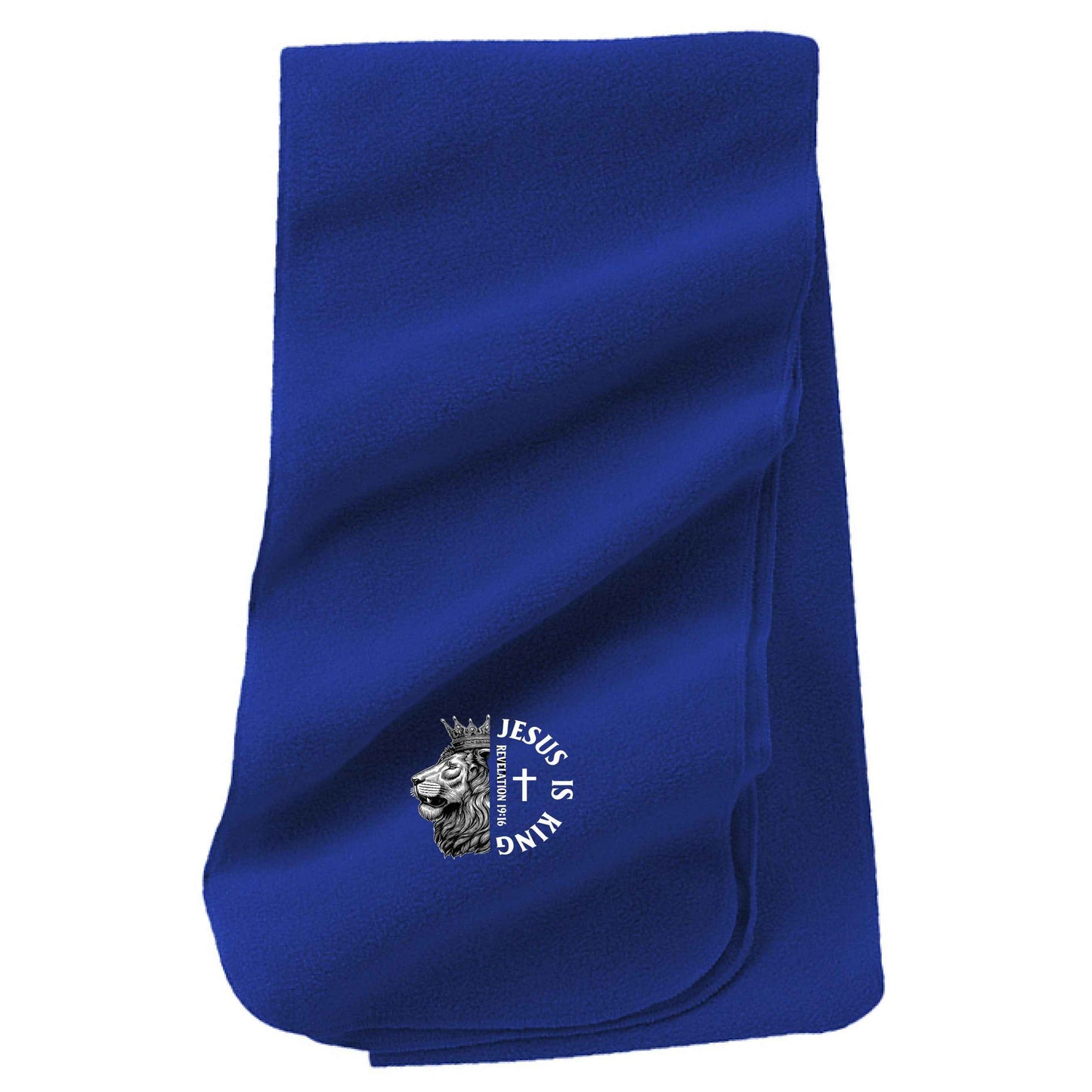 He Is King Christian Long Fleece Scarf - ClaimedbyGodDesigns