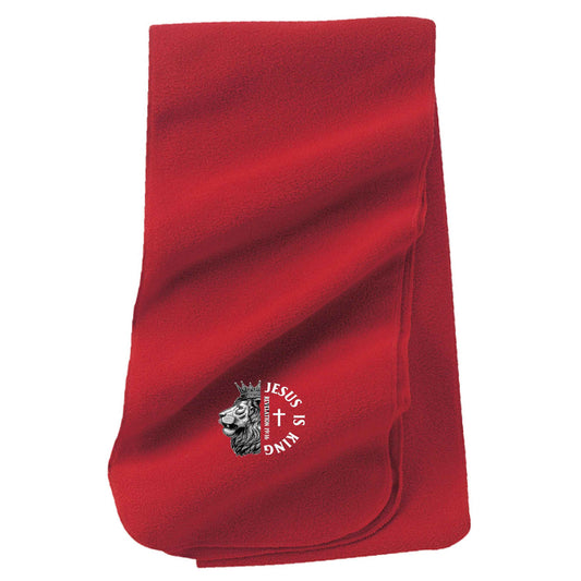 He Is King Christian Long Fleece Scarf - ClaimedbyGodDesigns