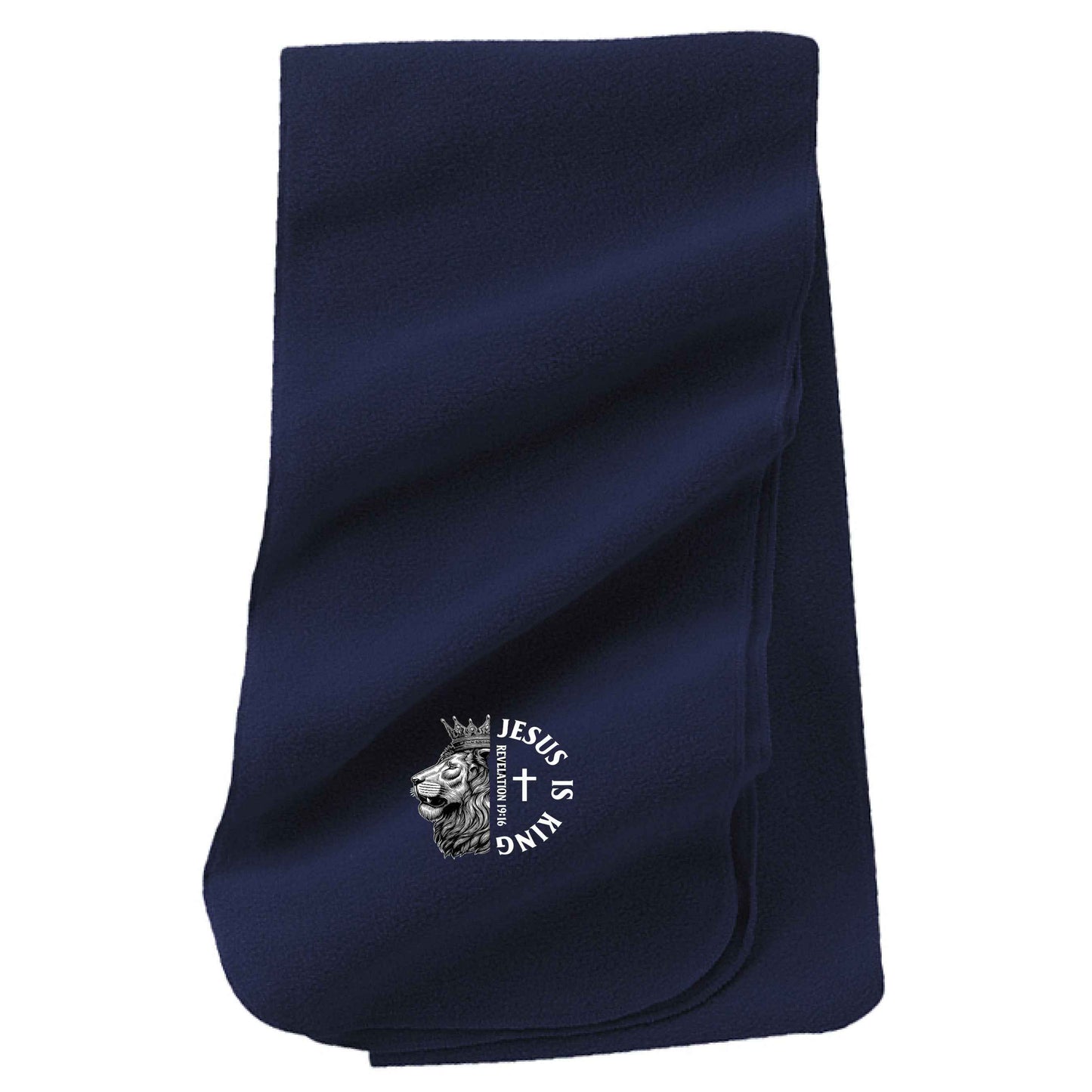 He Is King Christian Long Fleece Scarf - ClaimedbyGodDesigns