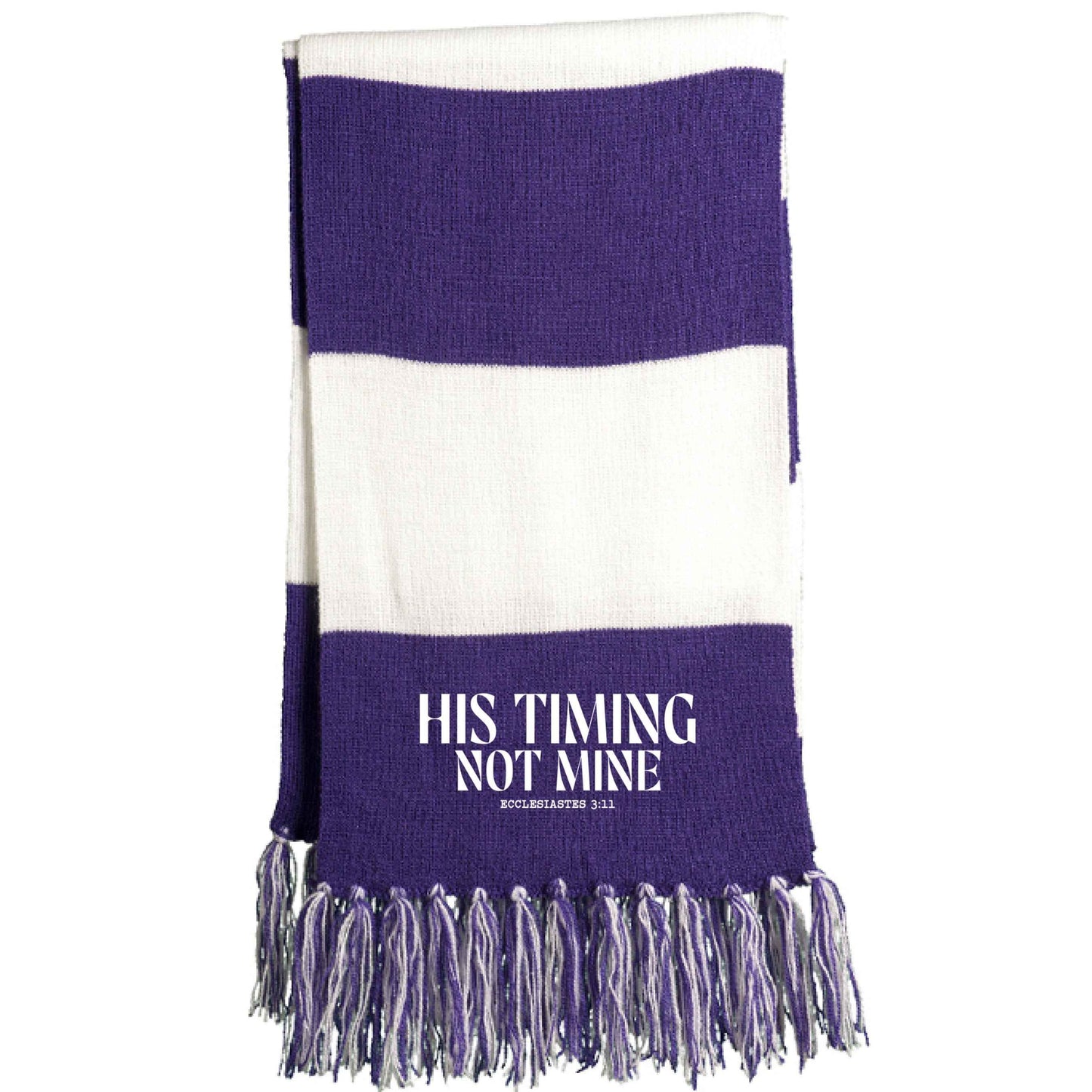 His Timing Not Mine Christian Scarf - ClaimedbyGodDesigns