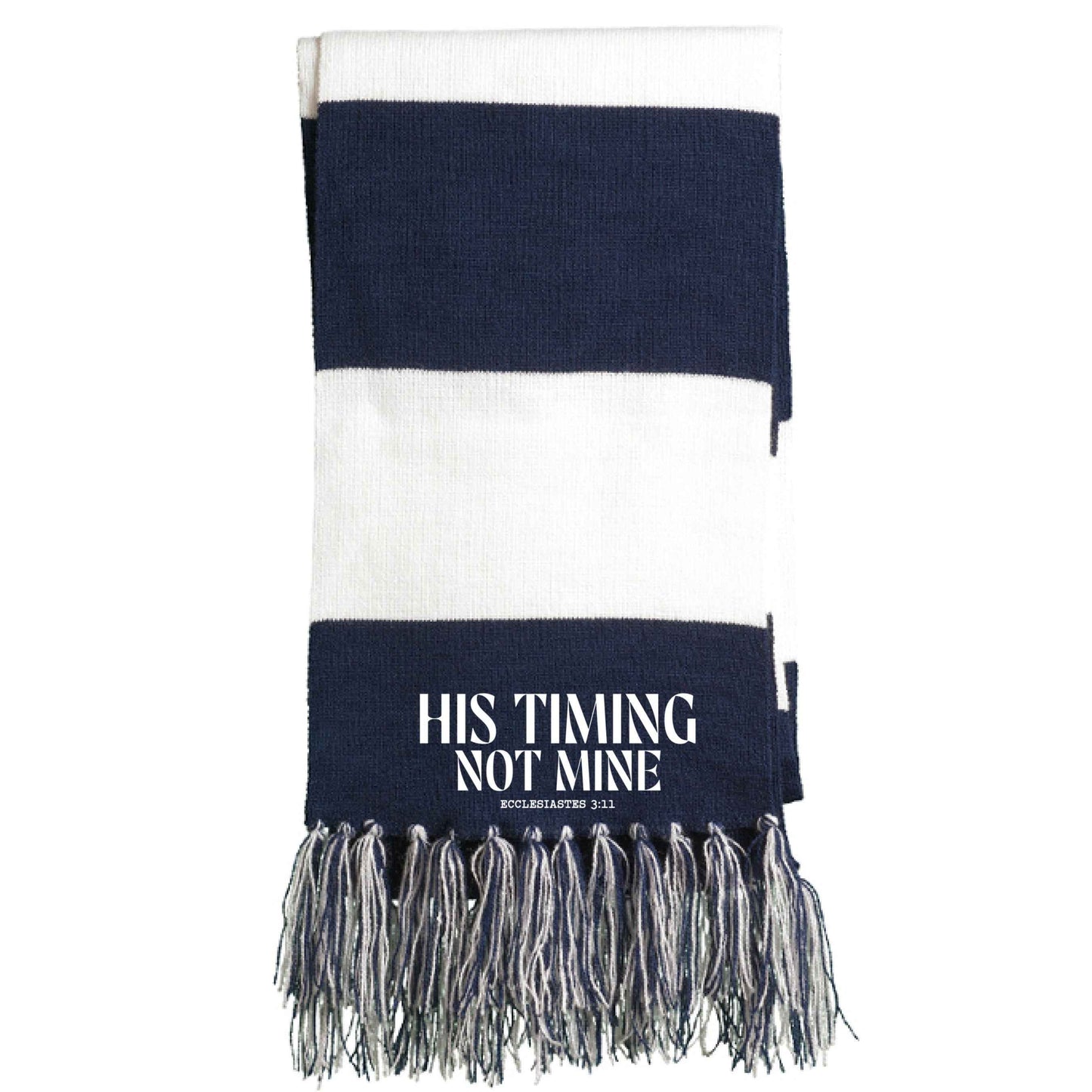 His Timing Not Mine Christian Scarf - ClaimedbyGodDesigns