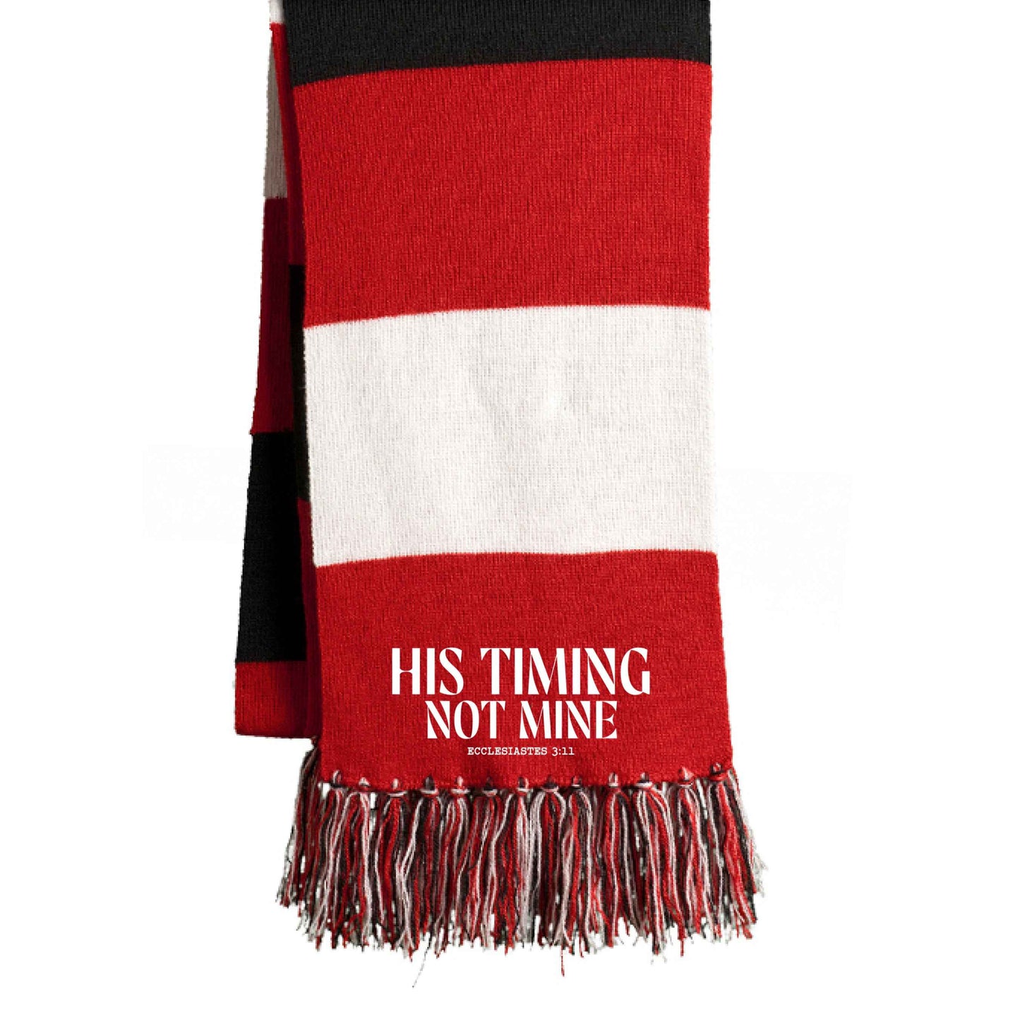 His Timing Not Mine Christian Scarf - ClaimedbyGodDesigns