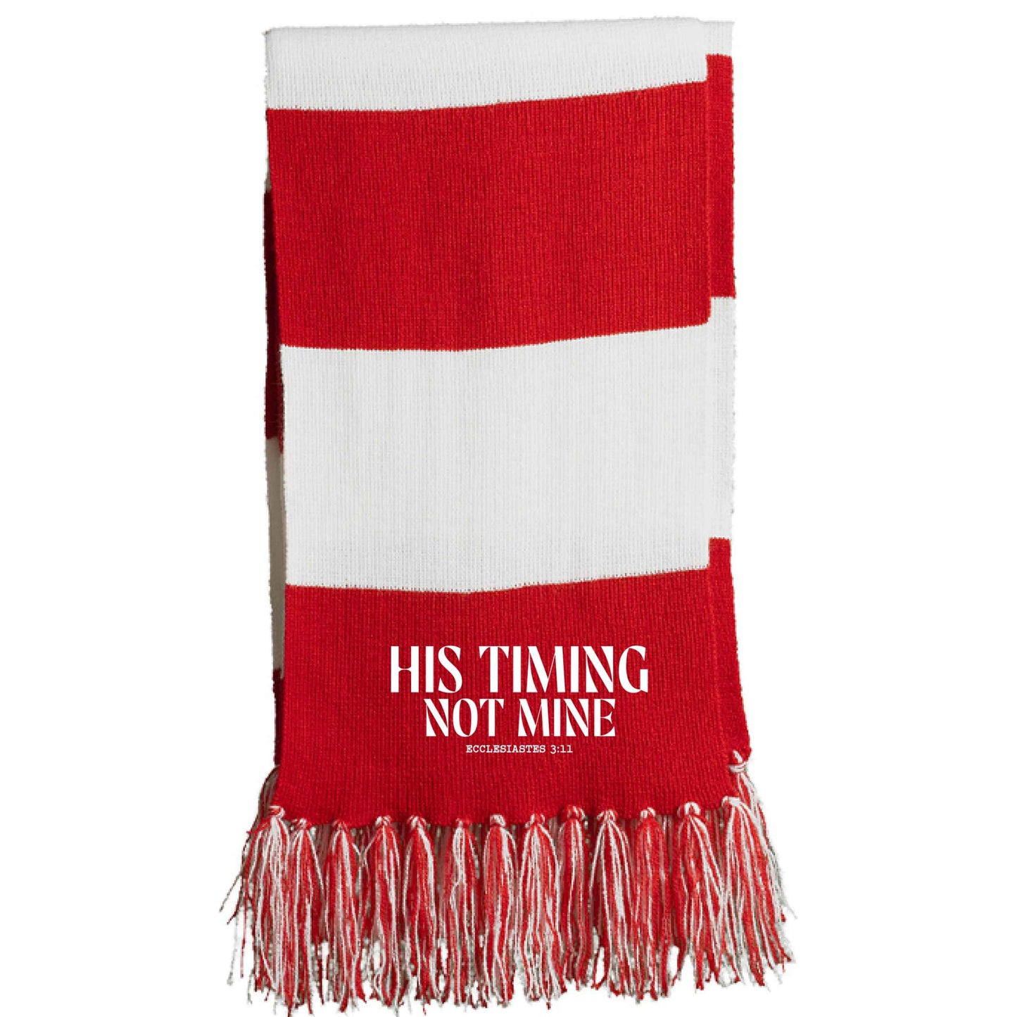 His Timing Not Mine Christian Scarf - ClaimedbyGodDesigns