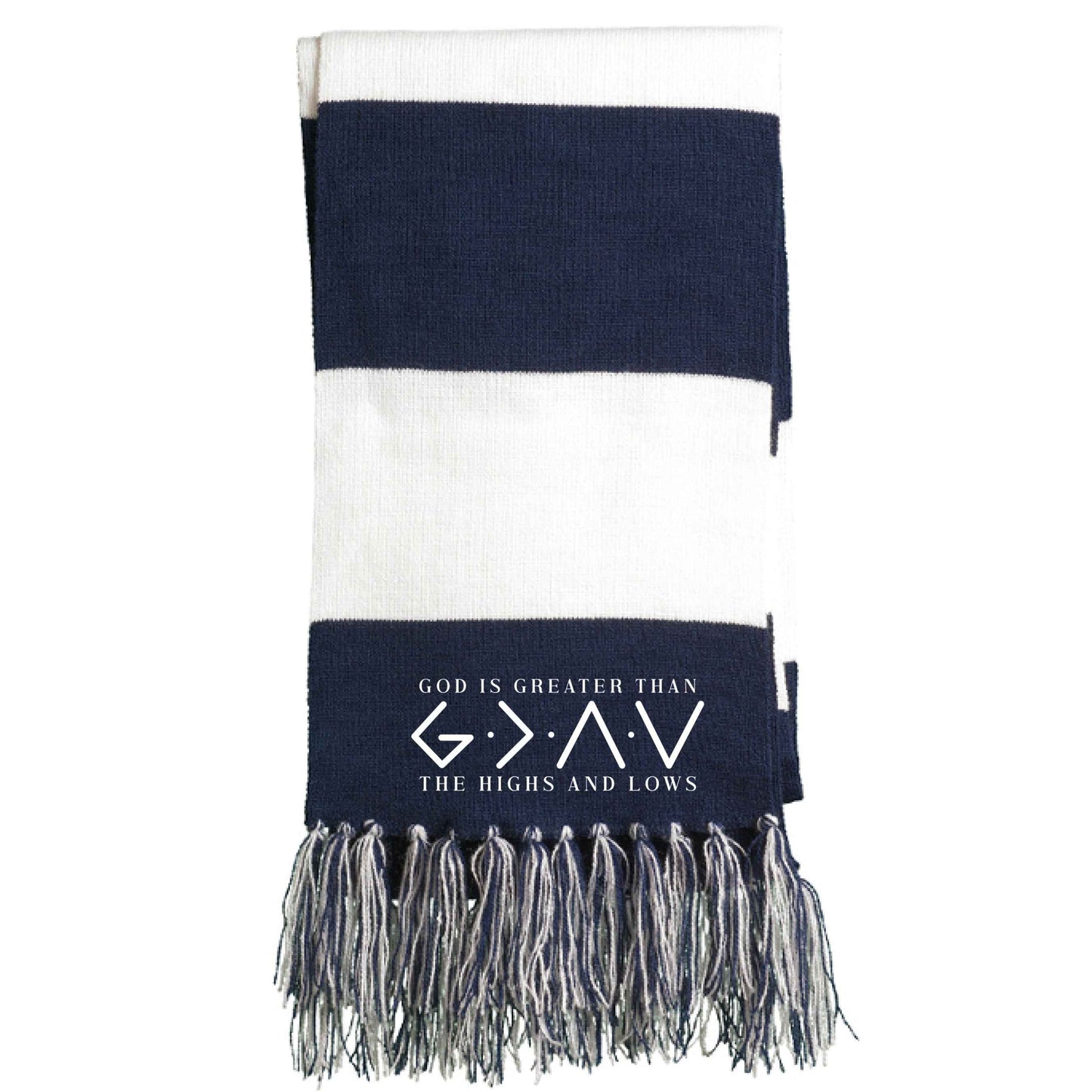 He Is Greater Than The Highs And Lows Christian Scarf - ClaimedbyGodDesigns