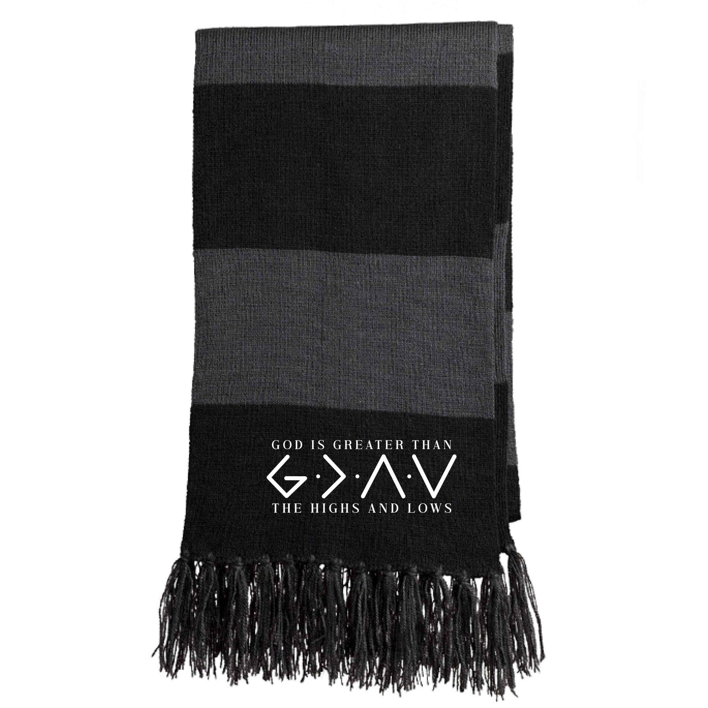 He Is Greater Than The Highs And Lows Christian Scarf - ClaimedbyGodDesigns