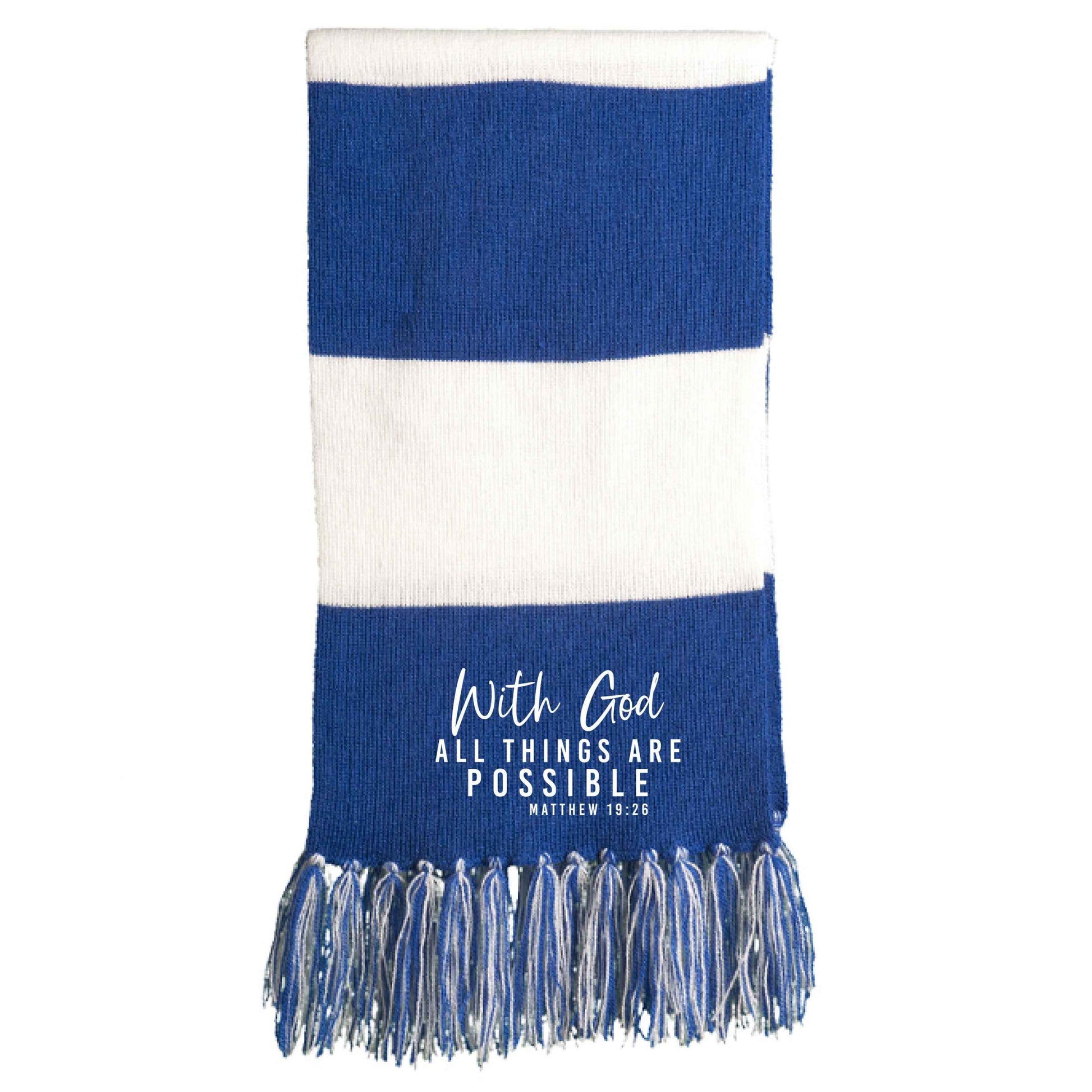 With Him All Things Are Possible Christian Scarf - ClaimedbyGodDesigns