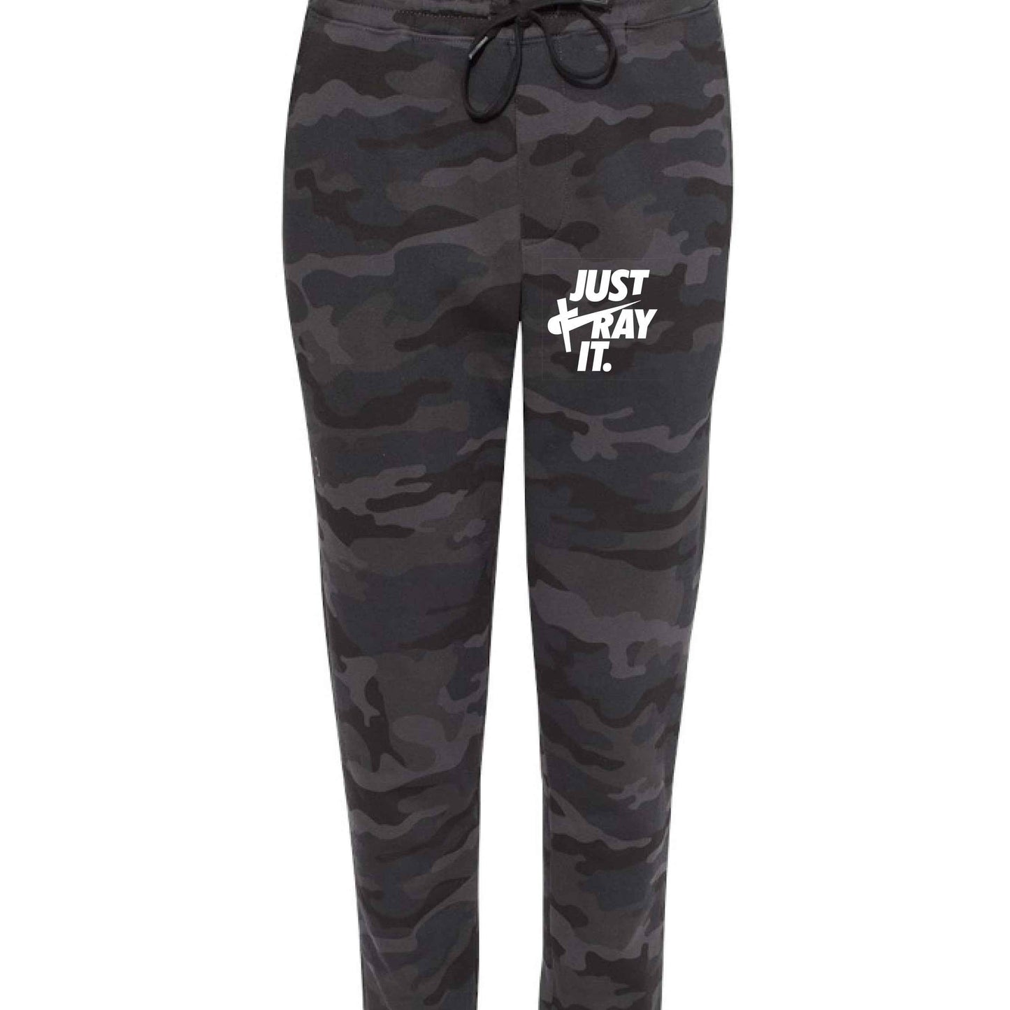 Just Pray It Unisex (Men Women) Christian Midweight Fleece Sweatpants - ClaimedbyGodDesigns