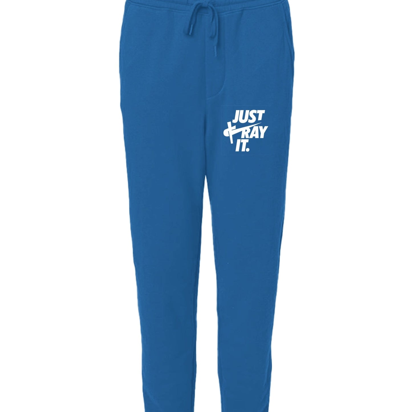 Just Pray It Unisex (Men Women) Christian Midweight Fleece Sweatpants - ClaimedbyGodDesigns