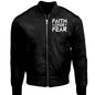 Faith Over Fear 2 Unisex Christian Bomber Jacket - ClaimedbyGodDesigns