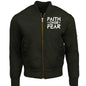 Faith Over Fear 2 Unisex Christian Bomber Jacket - ClaimedbyGodDesigns