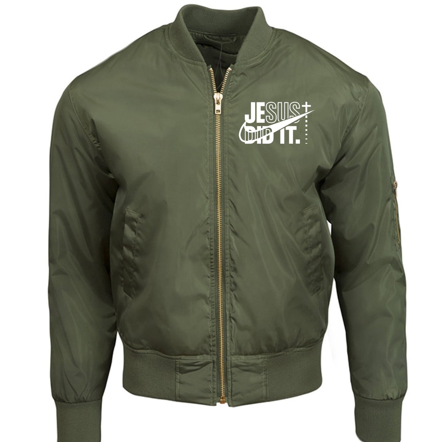 He Did It Unisex Christian Bomber Jacket - ClaimedbyGodDesigns