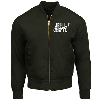 He Did It Unisex Christian Bomber Jacket - ClaimedbyGodDesigns