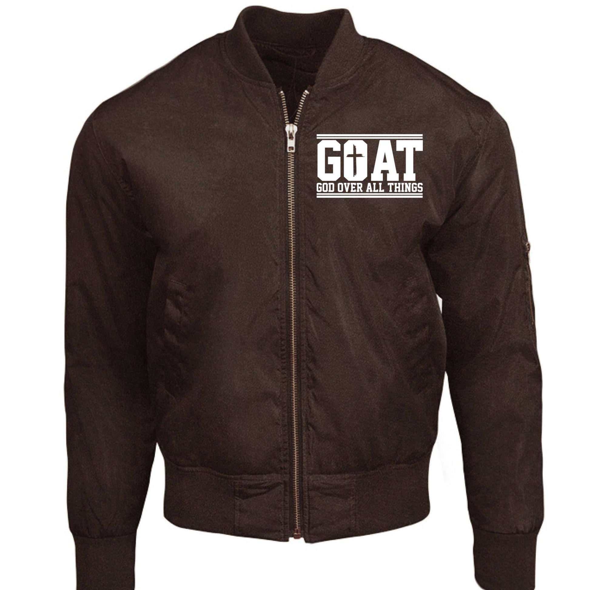 Goat Him Over all Things Unisex Christian Bomber Jacket - ClaimedbyGodDesigns