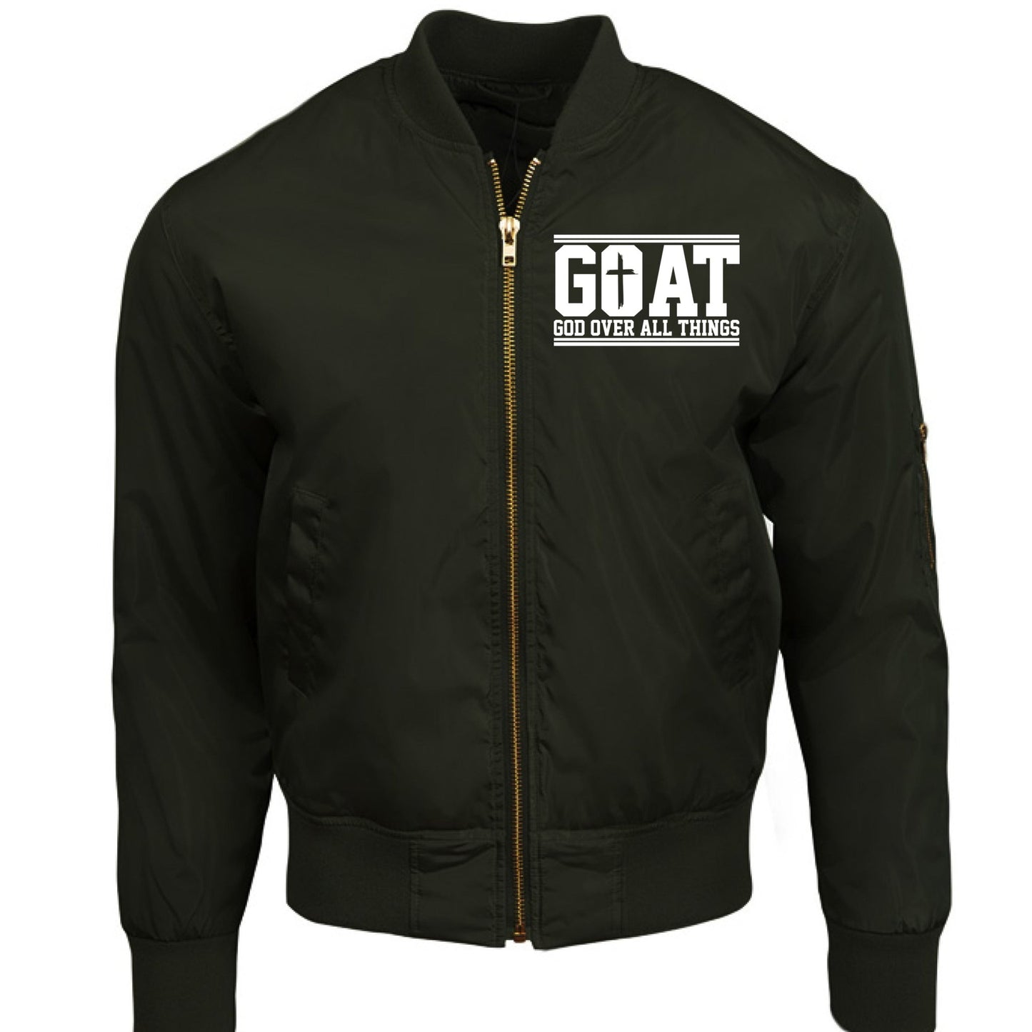 Goat Him Over all Things Unisex Christian Bomber Jacket - ClaimedbyGodDesigns