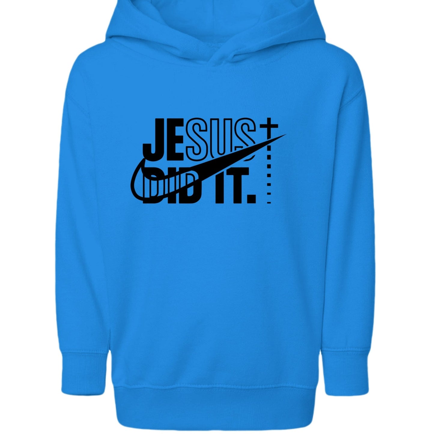 He Did It Toddler Christian Pullover Hooded Sweatshirt - ClaimedbyGodDesigns