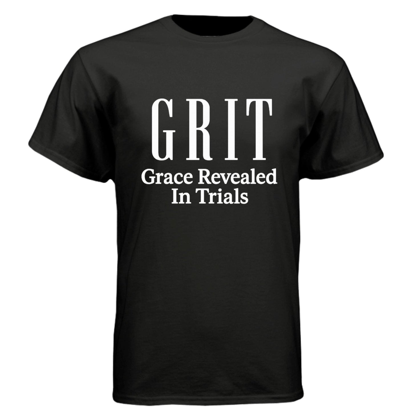 GRIT Grace Revealed In Trials Men’s Christian T‑Shirt - ClaimedbyGodDesigns
