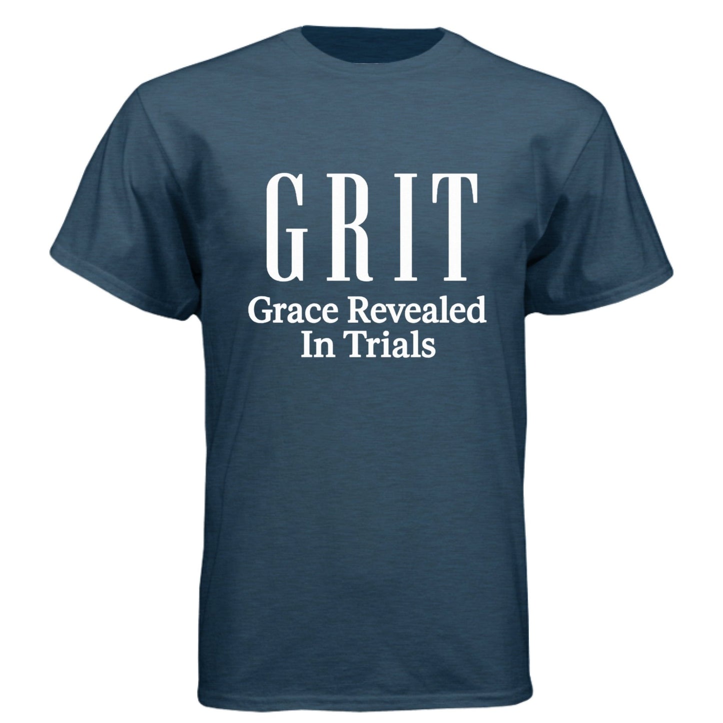 GRIT Grace Revealed In Trials Men’s Christian T‑Shirt - ClaimedbyGodDesigns