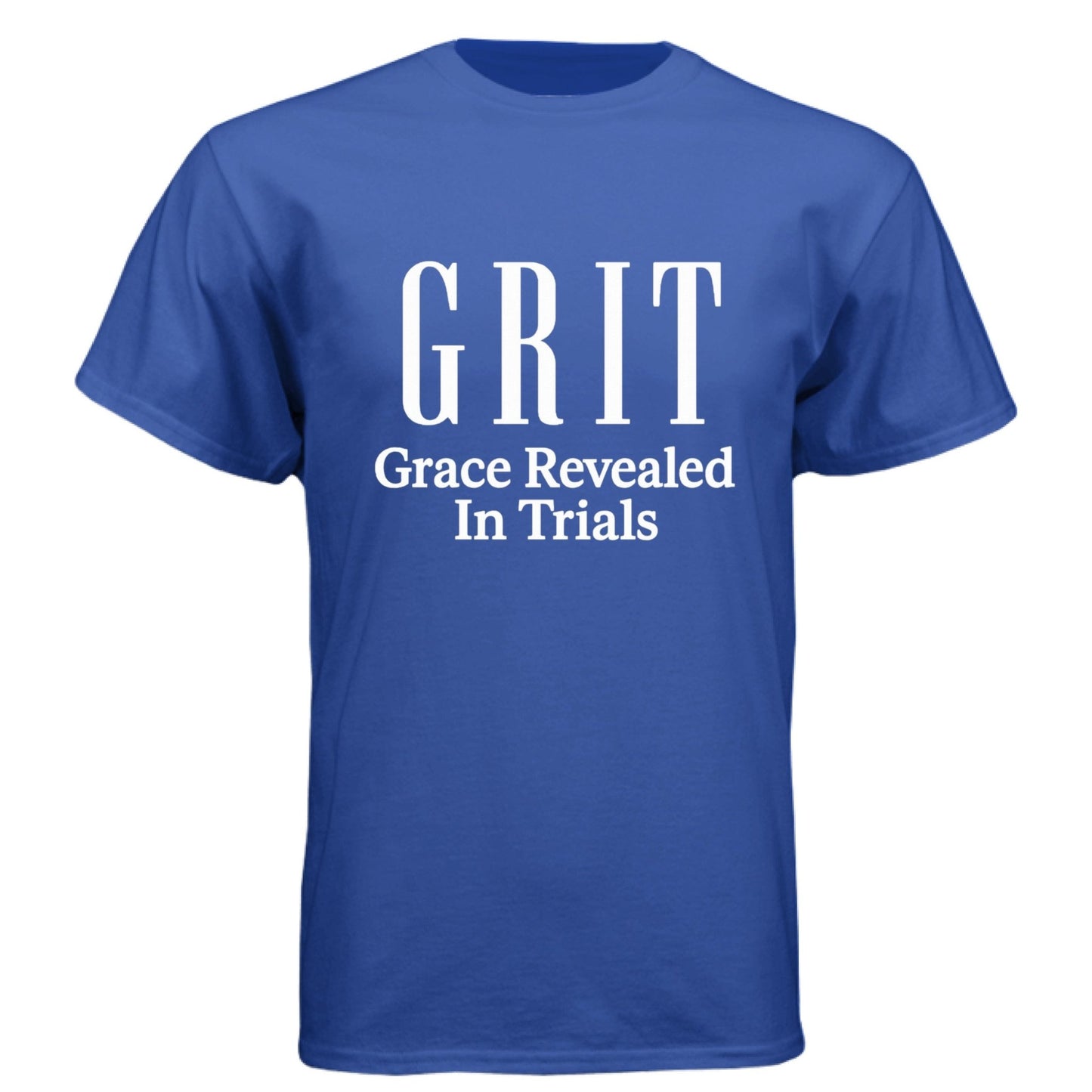 GRIT Grace Revealed In Trials Men’s Christian T‑Shirt - ClaimedbyGodDesigns