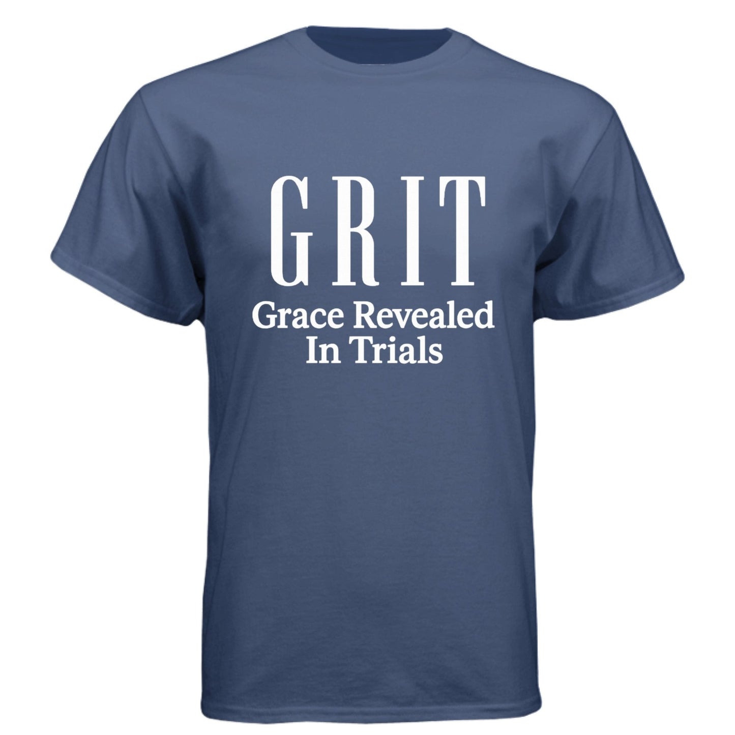 GRIT Grace Revealed In Trials Men’s Christian T‑Shirt - ClaimedbyGodDesigns