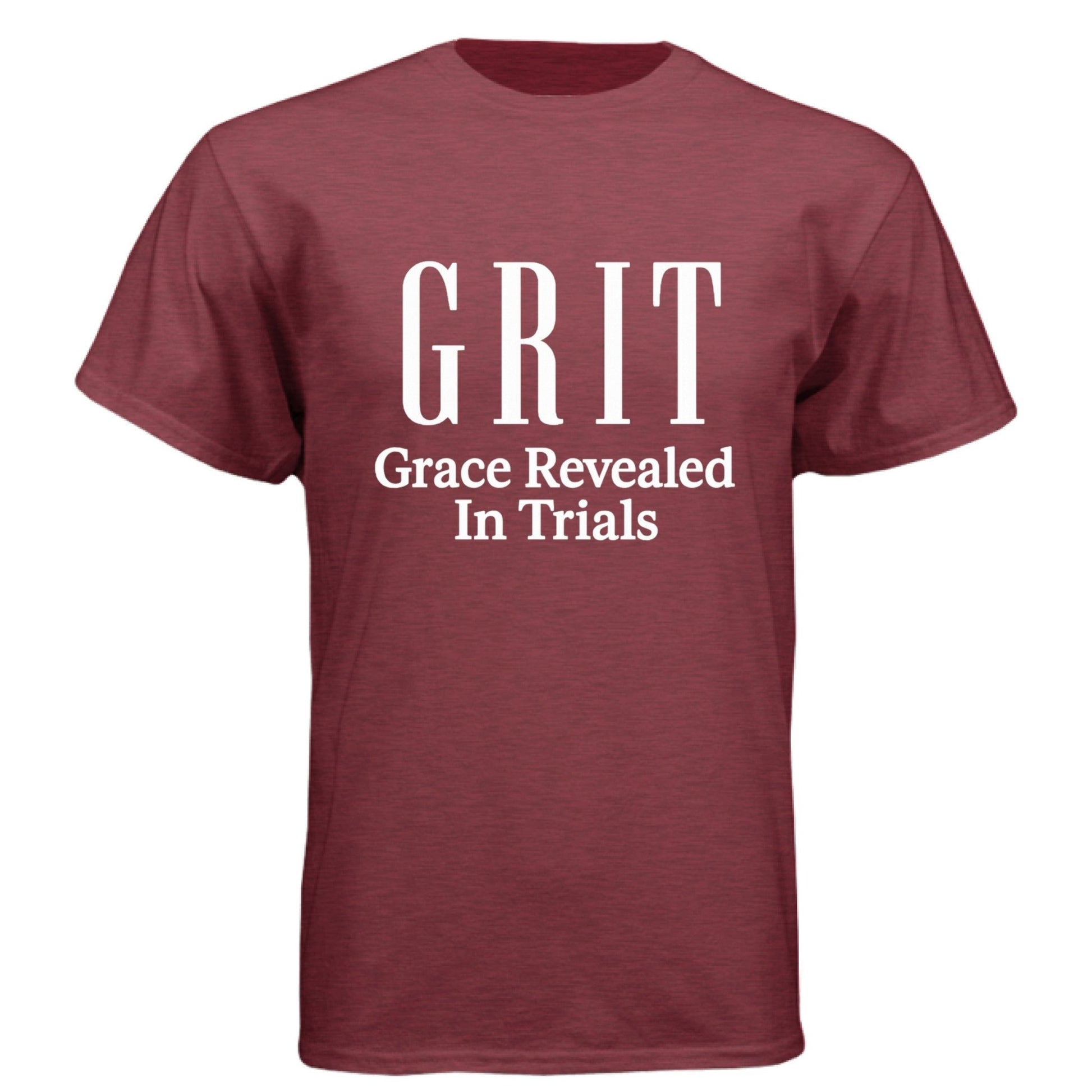 GRIT Grace Revealed In Trials Men’s Christian T‑Shirt - ClaimedbyGodDesigns