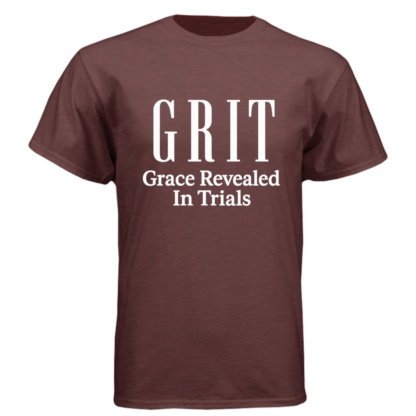 GRIT Grace Revealed In Trials Men’s Christian T‑Shirt - ClaimedbyGodDesigns