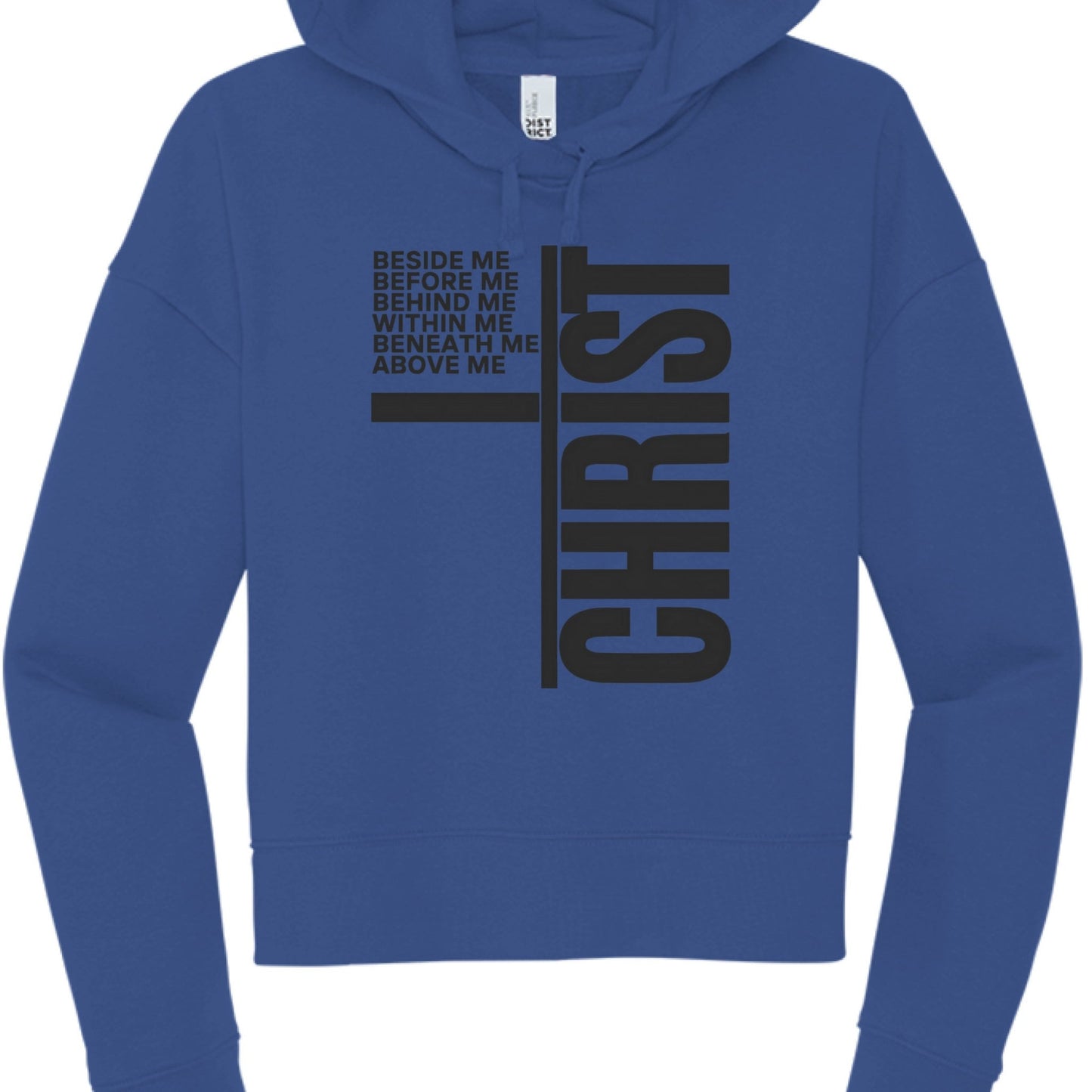 Christ All Around Me Women's Christian Cropped Hooded Sweatshirt - ClaimedbyGodDesigns