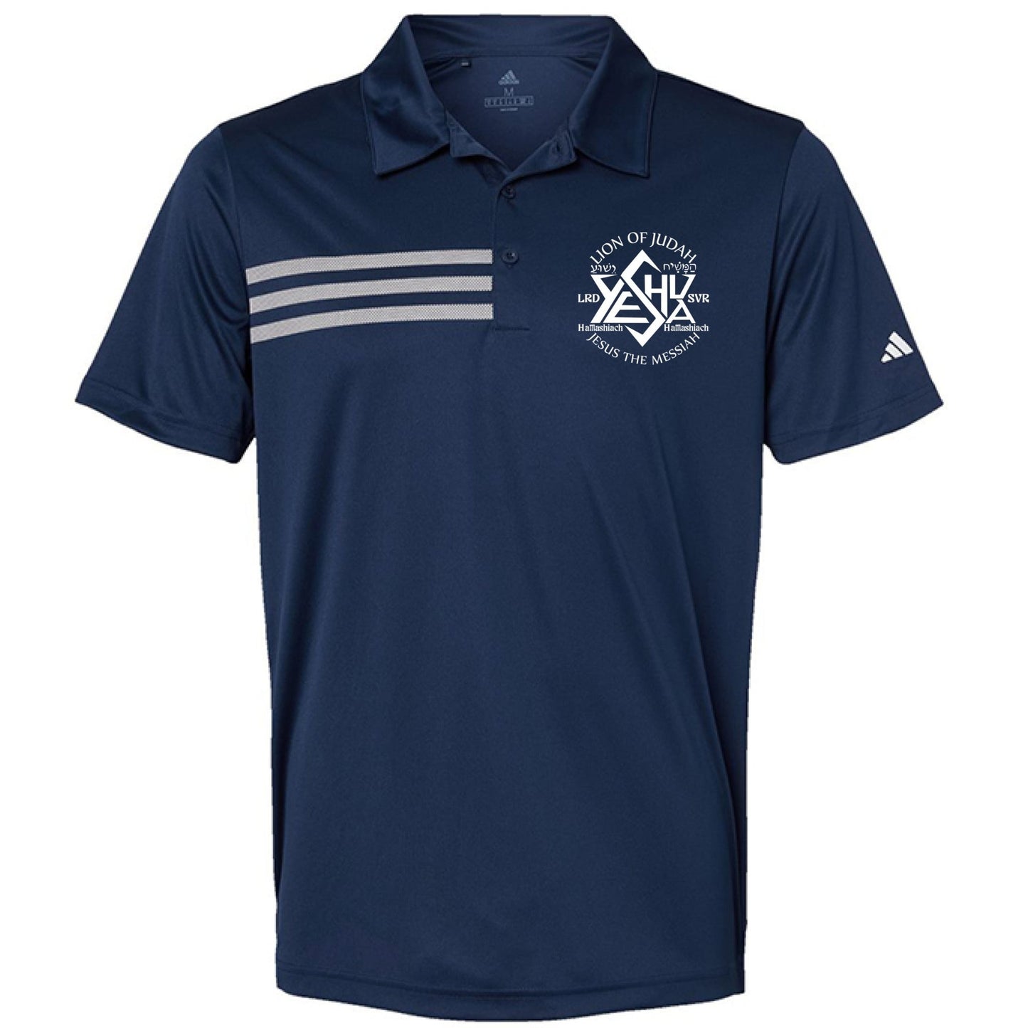 Jesus The Messiah Men's Christian Premium 3 - Stripes Chest Sport Shirt - ClaimedbyGodDesigns