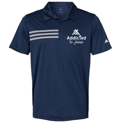 Addicted to Jesus Men’s Christian Premium 3‑Stripes Chest Sport Shirt - ClaimedbyGodDesigns