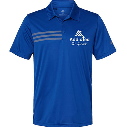 Addicted to Jesus Men’s Christian Premium 3‑Stripes Chest Sport Shirt - ClaimedbyGodDesigns