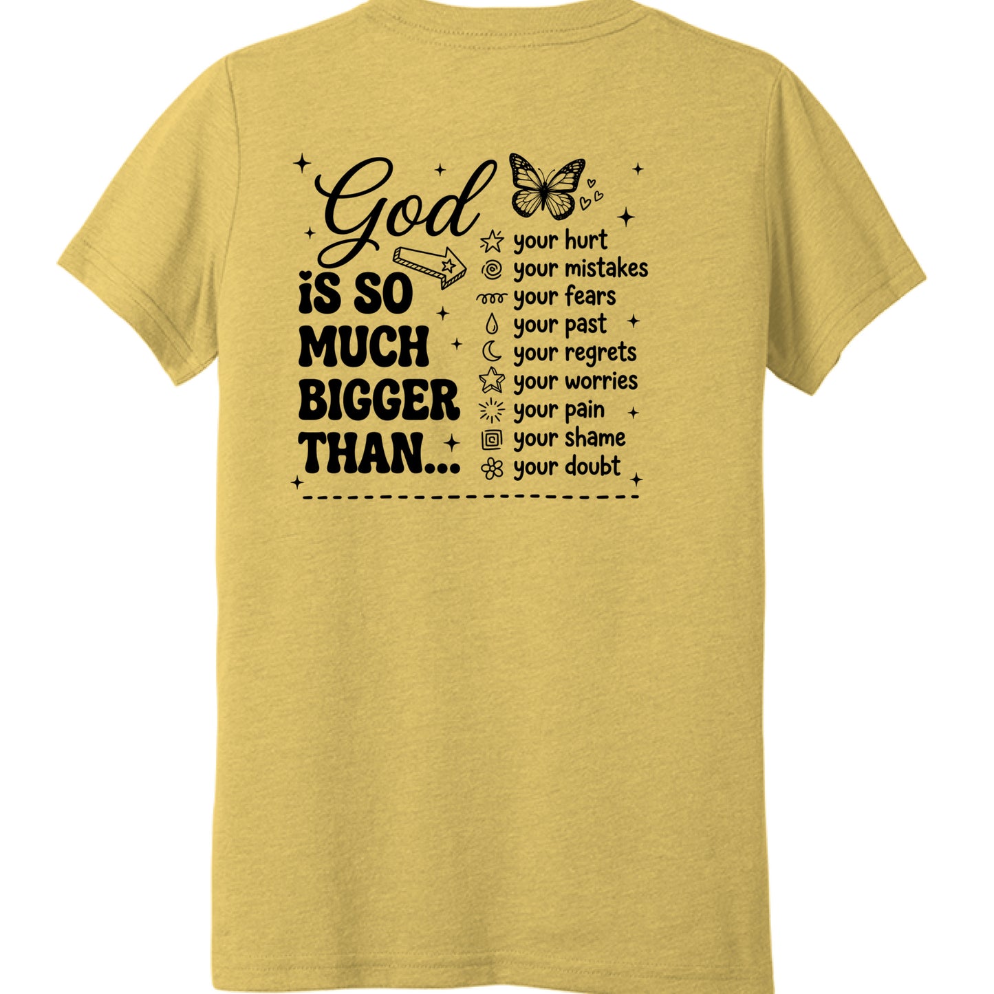 Mustard Triblend - BACK