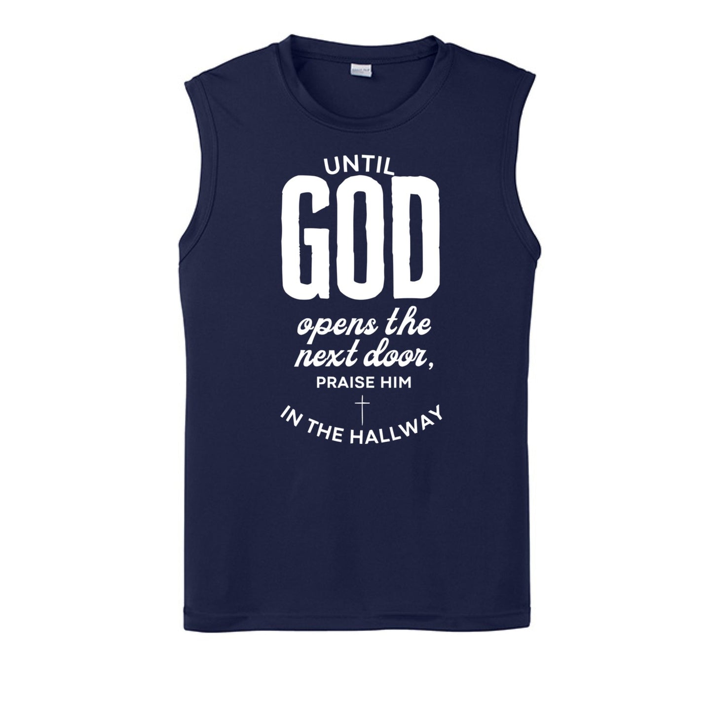 Praise Him In The Hallway Men's Christian Tank Top - ClaimedbyGodDesigns