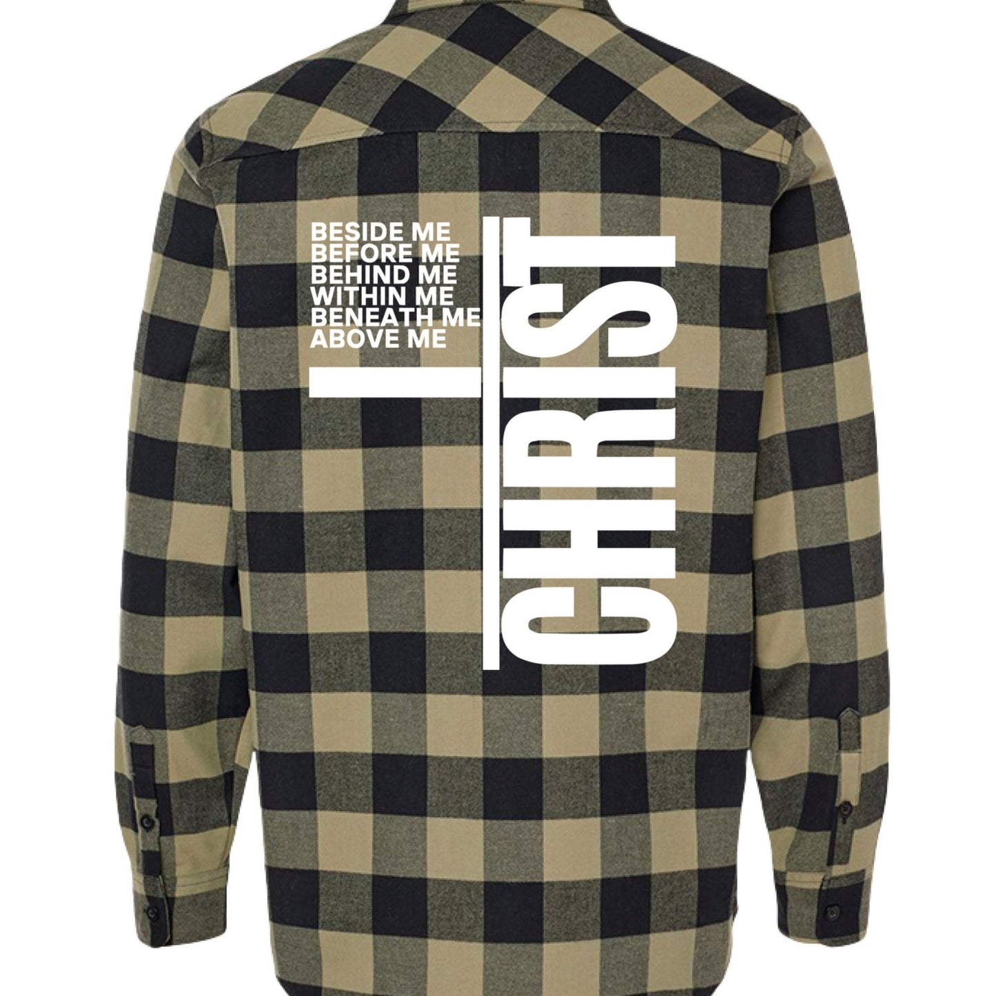 Christ All Around Men's Christian Flannel Shirt - ClaimedbyGodDesigns