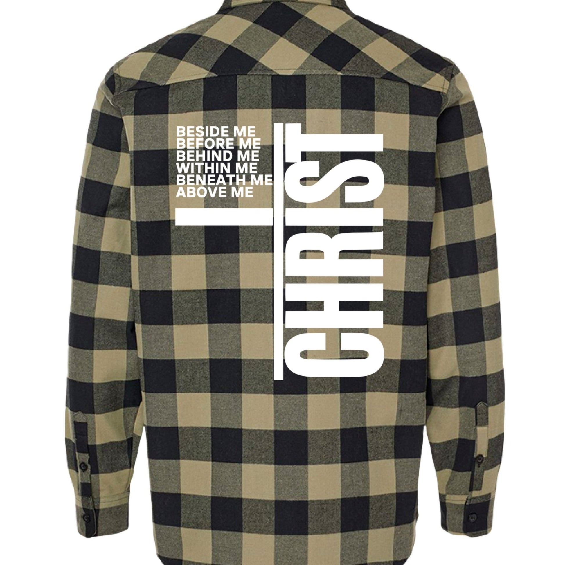 Christ All Around Men's Christian Flannel Shirt - ClaimedbyGodDesigns