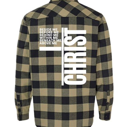 Christ All Around Men's Christian Flannel Shirt - ClaimedbyGodDesigns