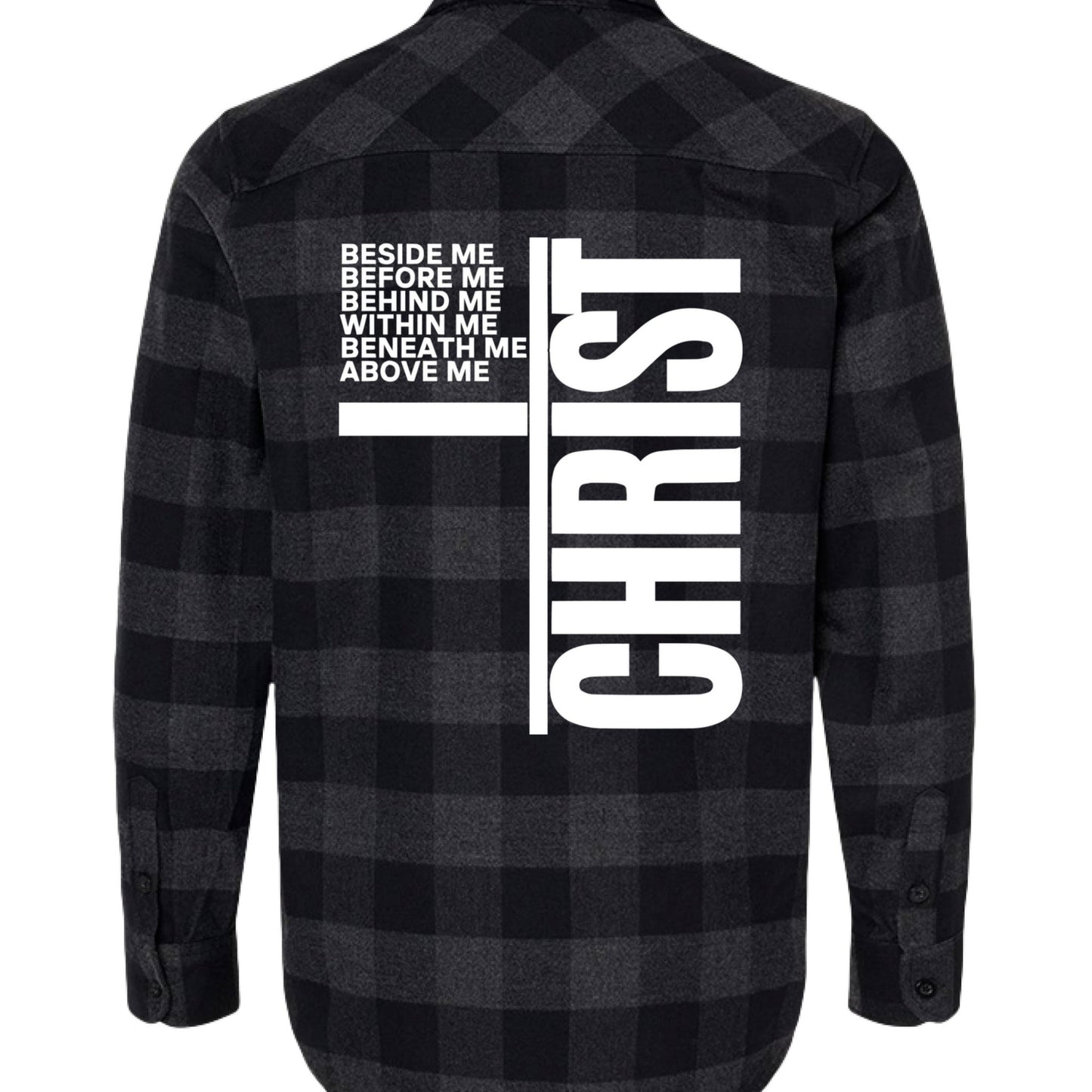 Christ All Around Men's Christian Flannel Shirt - ClaimedbyGodDesigns