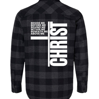 Christ All Around Men's Christian Flannel Shirt - ClaimedbyGodDesigns