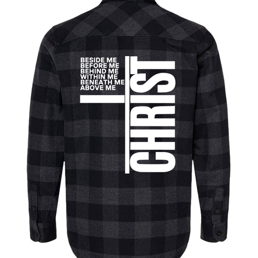 Christ All Around Men's Christian Flannel Shirt - ClaimedbyGodDesigns