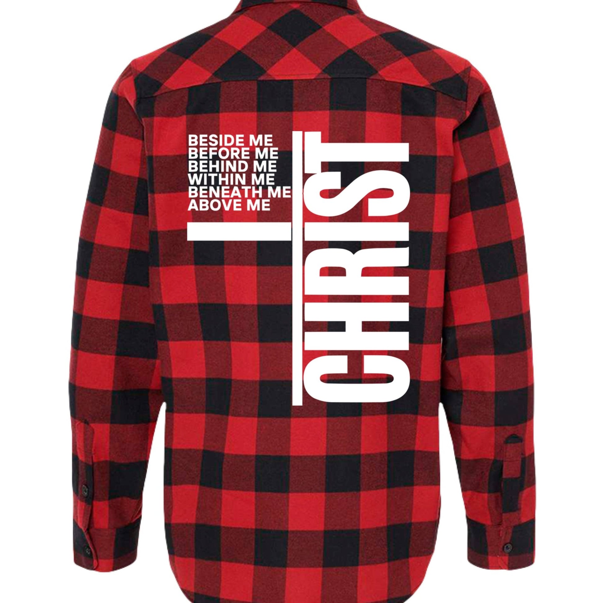 Christ All Around Men's Christian Flannel Shirt - ClaimedbyGodDesigns