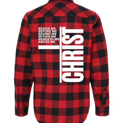 Christ All Around Men's Christian Flannel Shirt - ClaimedbyGodDesigns