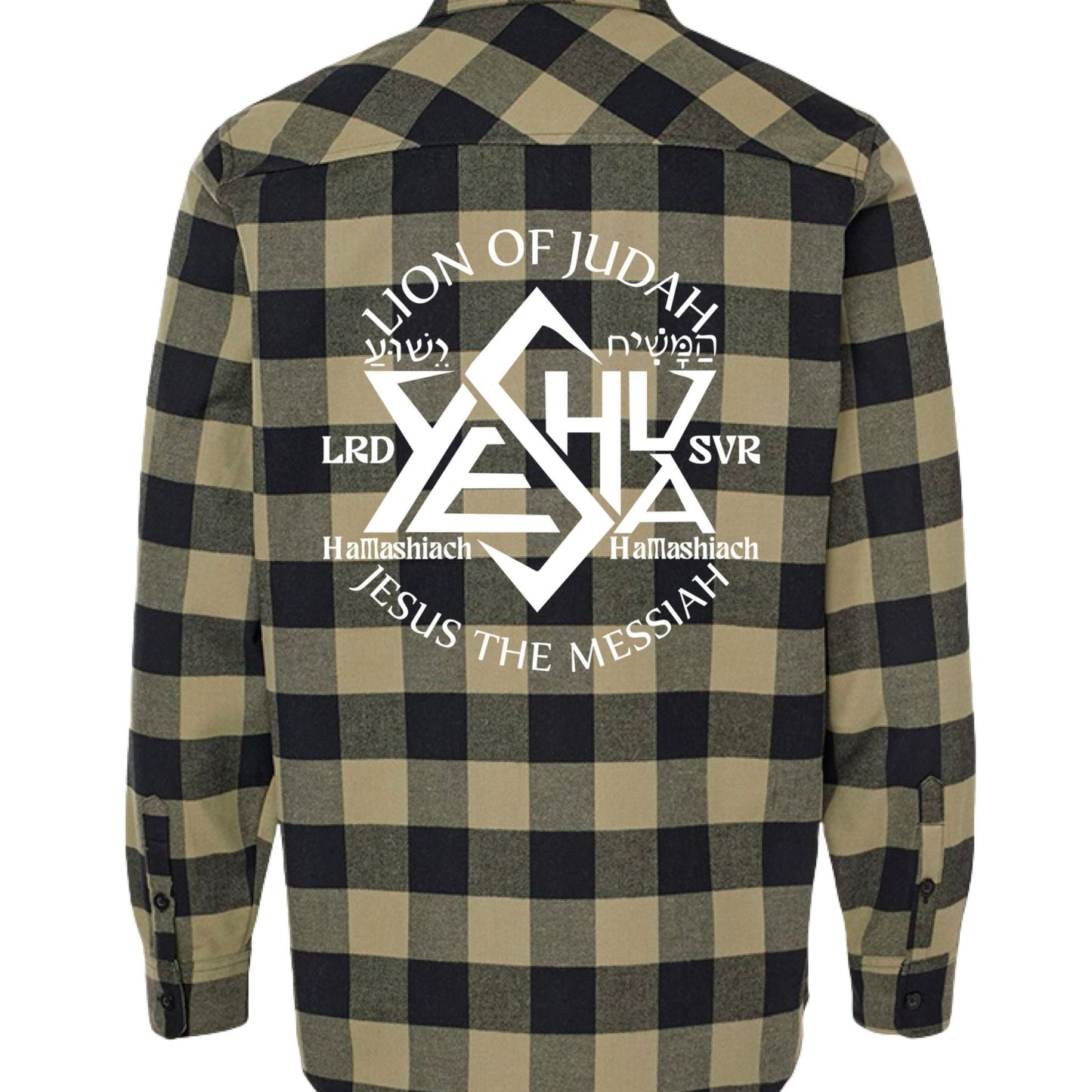 Yeshua Lion Of Judah Men’s Christian Flannel Shirt - ClaimedbyGodDesigns