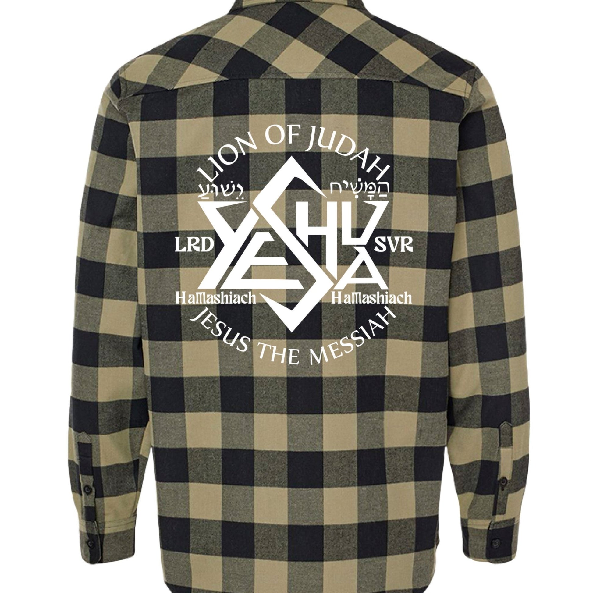 Yeshua Lion Of Judah Men’s Christian Flannel Shirt - ClaimedbyGodDesigns