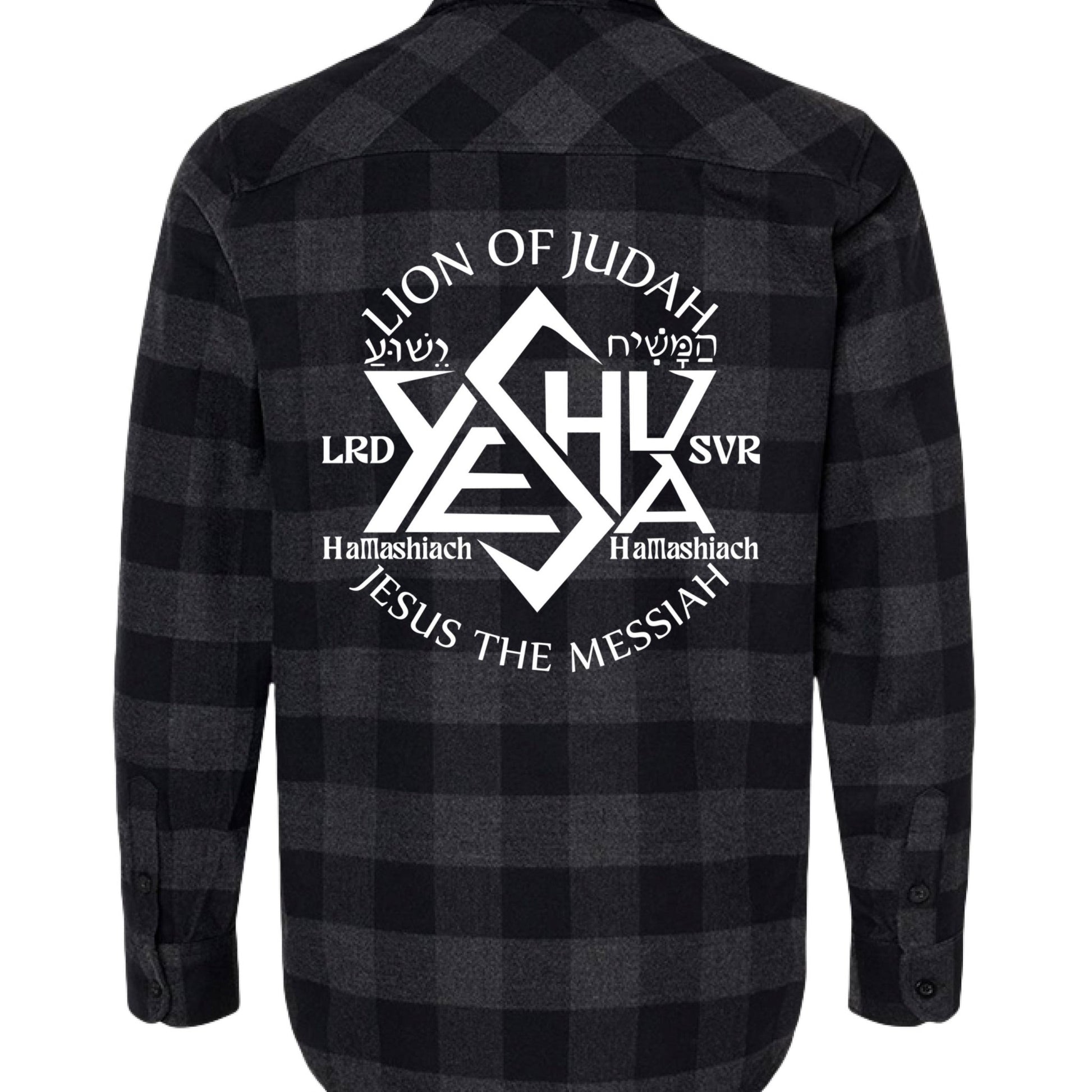 Yeshua Lion Of Judah Men’s Christian Flannel Shirt - ClaimedbyGodDesigns